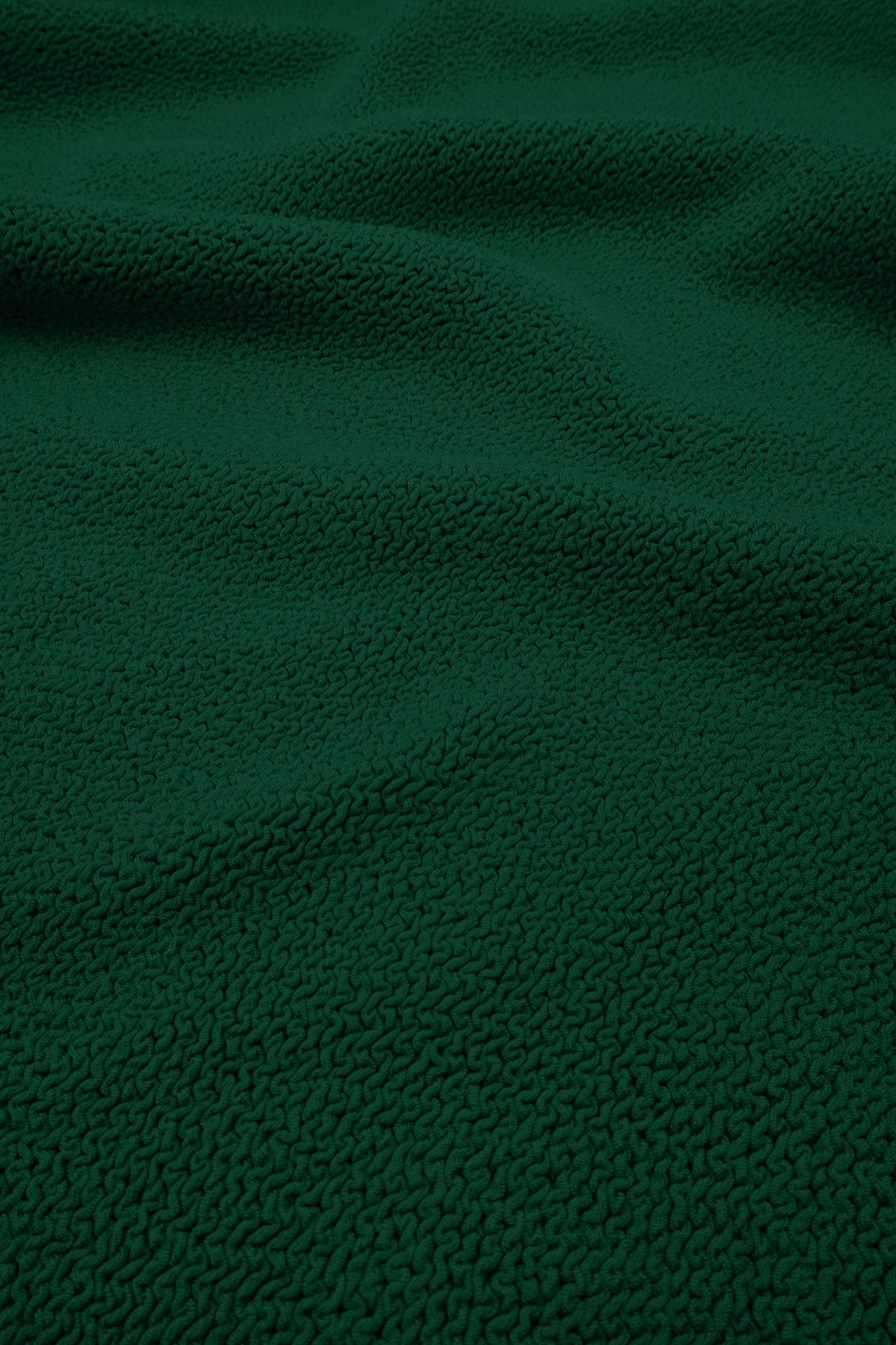 Crinkle Cut Square Neck One Piece FOREST GREEN