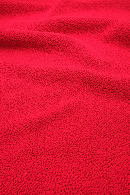 Crinkle Cut Square Neck One Piece RED