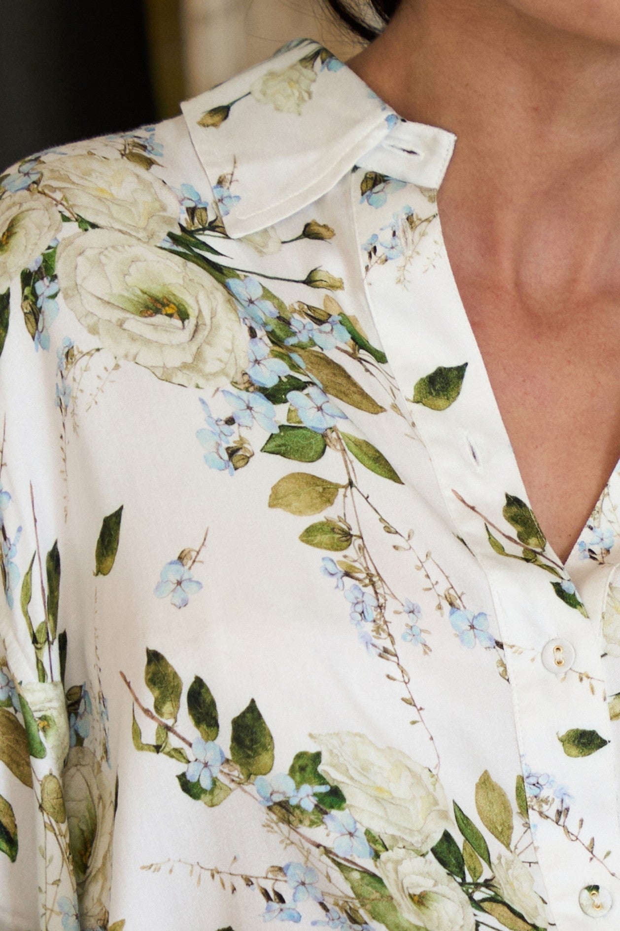 Full Length Pyjama Set LONDON BOTANICAL BLUE