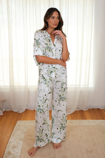 Full Length Pyjama Set LONDON BOTANICAL BLUE